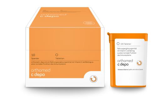 orthomed c depo - 10x à 100 Tabletten - Für eine verlängerte und gleichmäßige Vitamin-C-Versorgung 