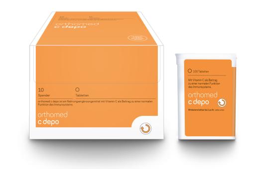 orthomed c depo - 10x à 100 Tabletten - Für eine verlängerte und gleichmäßige Vitamin-C-Versorgung 