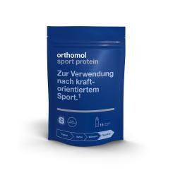 Orthomol Sport Protein 16er - ist ein Getränkepulver zur Herstellung eines Protein-Shakes mit Vanillegeschmack 